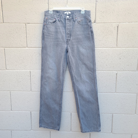 RE/DONE / Original 90s High Rise Loose Jeans in Vintage Ash Grey Size 29 - Picture 3 of 11